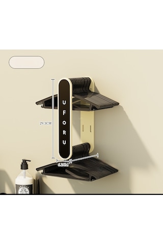 Yystore He880 Duvara Monte Askı Depolama Organizatörü Siyah