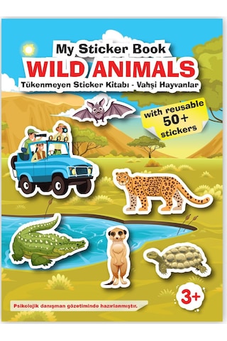 My Sticker Book '' Wıld Animals-ınsects'' , 2li Set Tükenmeyen Sticker Kitabı
