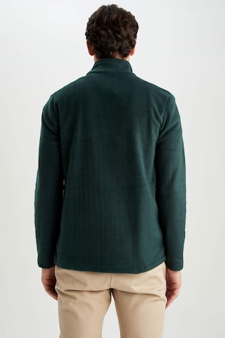 DeFacto Yeşil Tüylenme Yapmayan Soğuk Geçirmez Regular Fit Dik Yaka Fermuarlı Polar Sweatshirt Y3996AZNSGN245