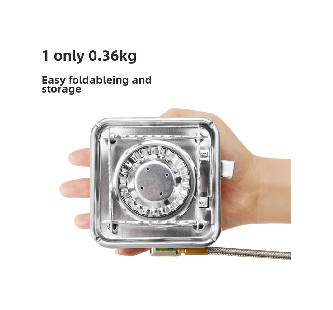 Kangvka Dışarıda Kullanım İçin Taşınabilir Gazlı Ocak, Çadır Kampı İçin Kollapsible Mutfak Aleti, Su Kaynatma Ve Çay Pişirme İçin Dayanıklı Ocak Küçük Kare Ocak + Tek Kullanımlık Düz Gaz Tankı Bağlantısı Çok Renkli