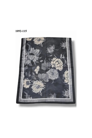 Velscarfs Soft Pamuk Şal Siyah 1092-115 Çok Renkli