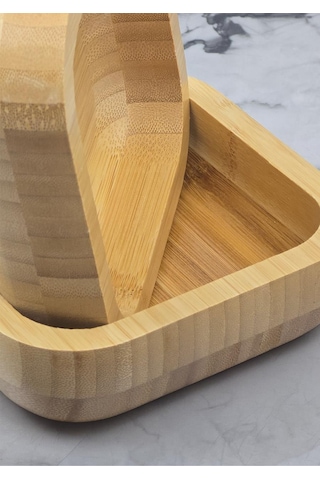 Bambu Kase - Doğal Tabak - 14 Cm, 260 Ml Sarı