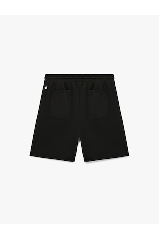 Koton Cep Detaylı Biyeli Beli Bağcıklı Spor Şort Siyah 6wam40039nk Siyah