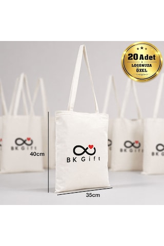 Logonuza Özel 20 Adet Fermuarlı Ham Bez Çanta 35x40cm Promosyon Logo Baskılı Ham Bez Çanta Ham Renk