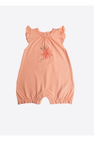 Kitikate Organik Bloomie 2'li Şort Tulum Turuncu