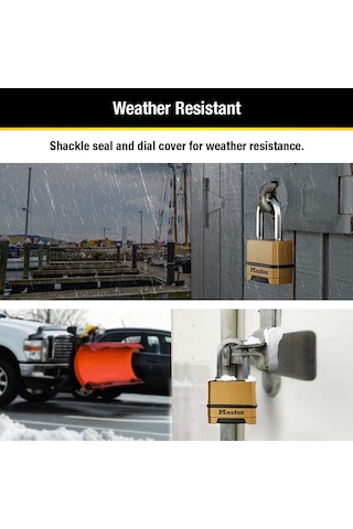 Master Lock Dış Mekanlar Için Sağlam Şifreli Kilit, Çelik Çinko,