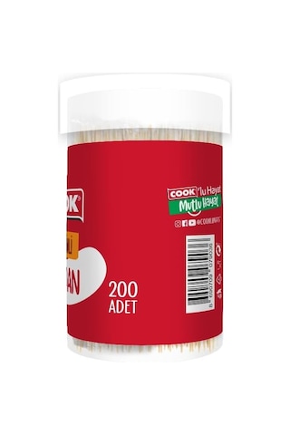 Cook Bambu Kürdan, Jelatinli, 200 Adet