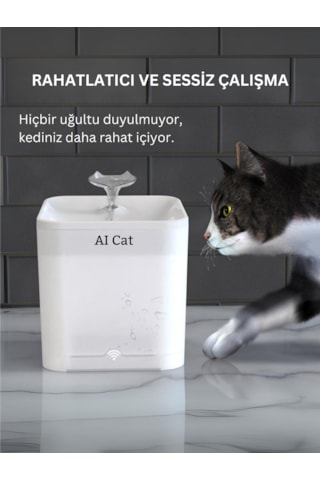 Aıcat Akıllı Kedi Köpek Su Şelalesi Su Pınarı Su Sebili Wifi Destekli