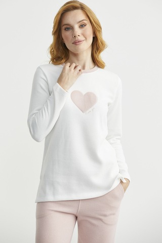 Kışlık Yumuşak Dokulu Fitilli Pijama Takım - Pembe Pembe