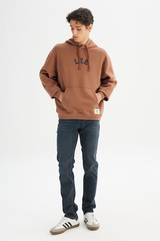Lee Erkek Mid Logo Hoodie Dark Brown Çok Renkli