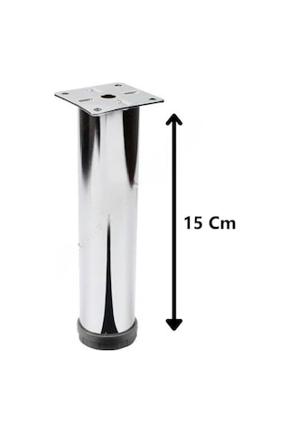 Koltuk Çekyat Yükseltme Ayağı Tablalı Krom Metal 15 Cm 4 Adet Diğer