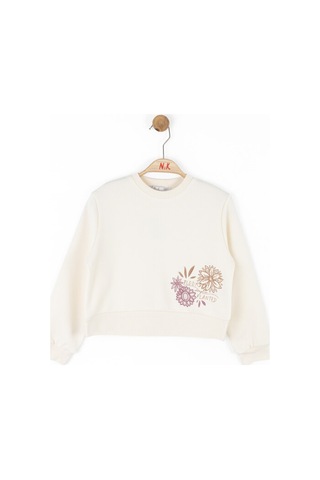 Xo Kids Kiz Çocuk Sweatshirt 4-8 Yaş 37523 Krem