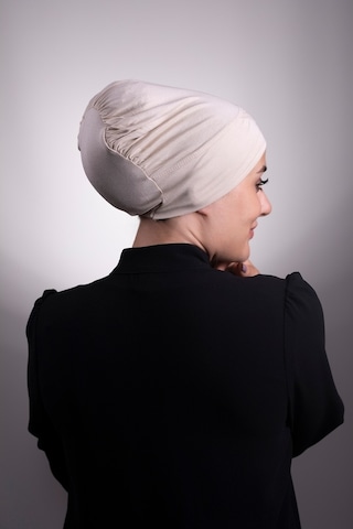 Bej Pratik Hazır Geçmeli Iç Bone Viskon Kumaş Çapraz Tek Bantlı 3 Bej