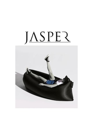 Jasper Siyah Pratik Şişme Yatak Rüzgarla Şişme Şezlong Kamp Plaj Çok Renkli