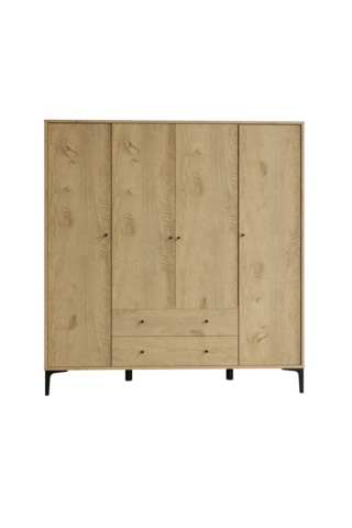 Focus Wood 4 Kapaklı,2 Çekmeceli Dolap/gardırop %100mdf