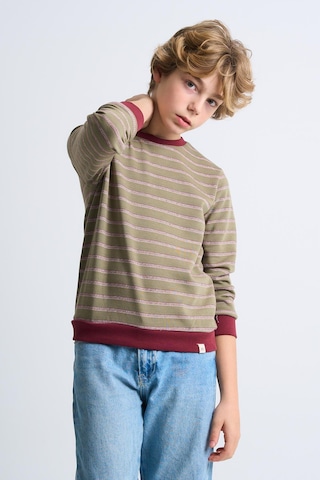 Alexandergardi Alexandergardı Çizgili Bisiklet Yaka Çocuk Sweatshirt Bordo