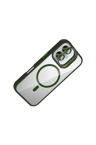 Joko Apple İphone 17 Remim Lensli Magsafe Standlı Kapak - Koyu Yeşil