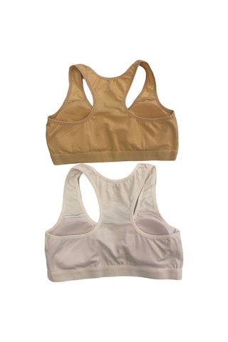 Underwear Bodyway 2'li Pedli Sporcu Büstiyer 90-95 Ten Rengi - Beyaz