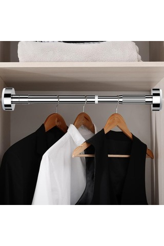 Homyl Ayarlanabilir Dolap Çubuk Balkon Yatak Odası Asılı 0,5-ila-0,8-m-gümüş Gümüş Diğer