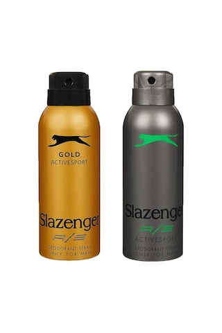 Slazenger Activesport Gold + Yeşil Erkek Sprey Deodorant 2 x 150 ML