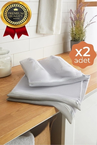 Tois Baby 2 Adet Fermuarlı Ayakkabı Yıkama Filesi Beyaz Çamaşır Ayakkabı Düzenleyici