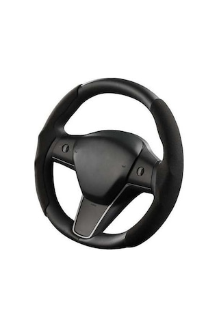 Novahub Tesla Model 3, Y, S İçin 3 Model Anti-kürk Direksiyon Kılıfı - Karbon Fiber Deri, Siyah Diğer