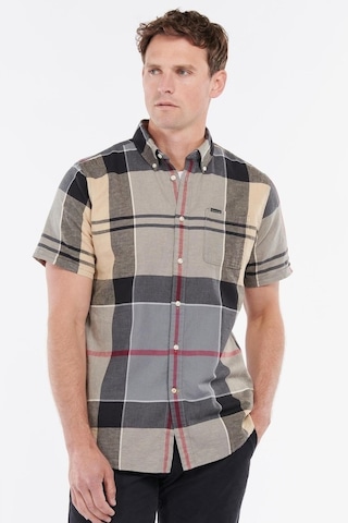 Barbour Douglas S/S Tailored Gömlek Tn31 Dress Tartan Kırmızı - Sarı - Siyah