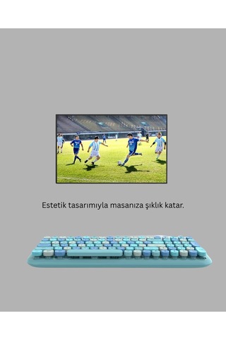 Northcity Kablosuz Retro Klavye Ve Mouse Seti 104 Tuş Sessiz Yazım Deneyimi