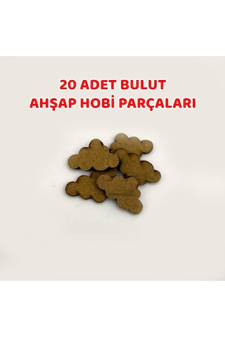 20 Adet Bulut Ahşap Hobi Parçaları Mdf Malzeme, El Sanatları İçin Uygun-735 04
