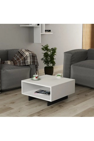 Tdesigno Nes Orta Sehpa-60 Cm Beyaz