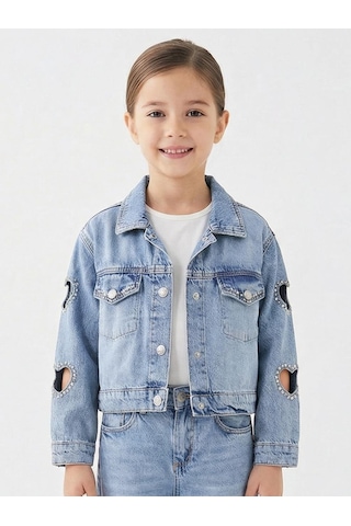 Xo Kids Kız Çocuk Jeans Ceket 4-13 Yaş 2691 Mavi