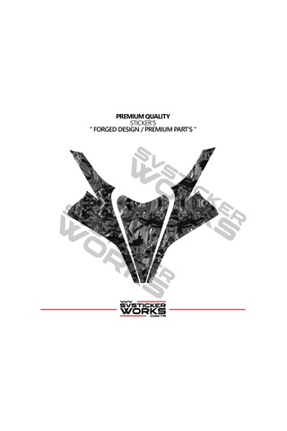 Cfmoto 450sr Forged Karbon Kaplama Ön Kafa Ortası Sticker Etiket Modeli