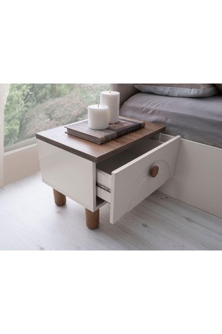 %100 Mdf-aytaşı-bohem Craft Komodin Beyaz