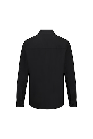 Hatemoğlu Siyah Comfort Fit Bebe Yaka Shacket Uzun Kollu Gömlek Siyah