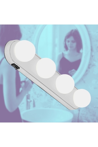 Buffer Kablosuz Parlak Banyo Stüdyo Makyaj Aynası Işığı Pilli Van