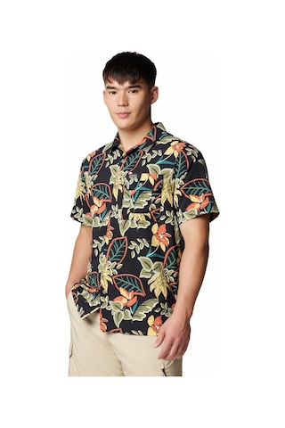 Columbia Tech Trail Utility Printed Woven Erkek Kısa Kollu Gömlek-7854 SIYAH