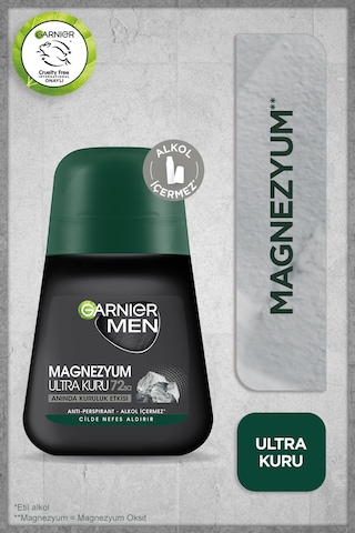 Garnier Men Magnezyum Ultra Kuru Erkek Roll-On 50 ML
