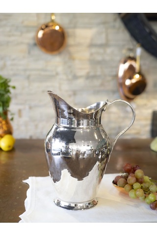 Bakır Sürahi Antalya Model Gümüş Renk 3 L