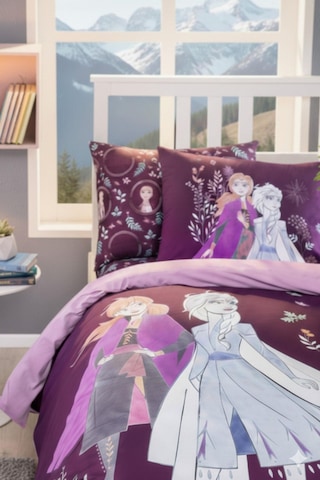 Özdilek Frozen Natural Disney Lisanslı Lastikli Fitted Çarşaf Çocuk Nevresim Takımı Tek Kişilik - Lila Lila