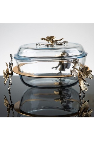 Atabey Home Kapaklı Kelebek Ayaklı Yuvarlak Borcam Tencere Paşabahçe