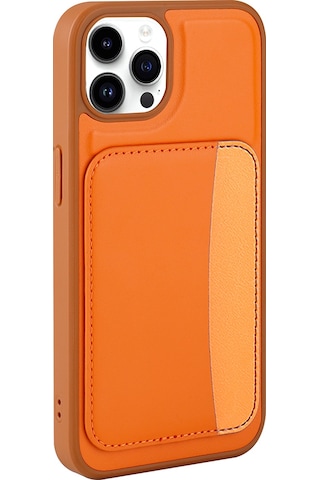 Apple Uyumlu iPhone 15 Pro Max Kılıf Kartlıklı Zore X-kart Silikon Kapak - Koyu Gri Koyu Gri