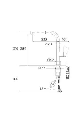 Teka Oval 938 Siyah Armatür Siyah