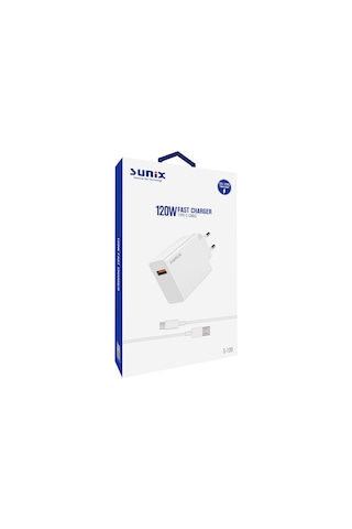 Sunix S-120 120 W Turbo Süper Type-c Girişli Hızlı Şarj Aleti