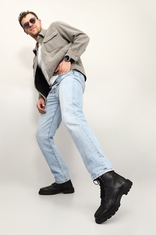 Gönderi R Siyah Floter Gön Hakiki Deri Fermuarlı Bağcıklı Erkek Postal Bot 81501 Siyah Floter