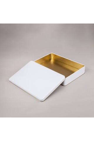 Beyaz Metal Kutu 26,5x17,5x4,5 Cm