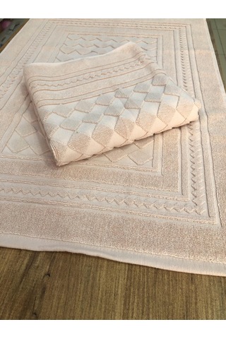 Gonca %100 Pamuk 1 Adet Lüx Banyo Paspası Ayak Havlusu 50 X 70 Pudra