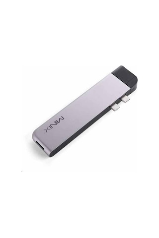 Minix NEO C-DHGR 2 x HDMI 4K 60 Hz USB-C PD 3.0 60 W USB 3.0 Çoklu Bağlantı Adaptörü