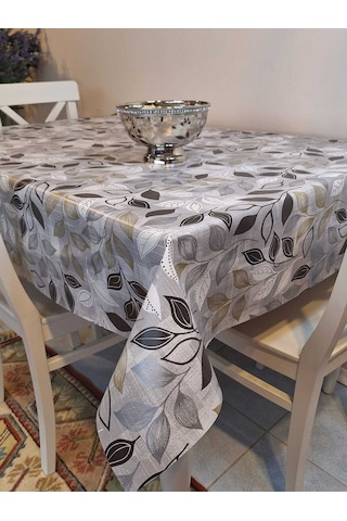 Elyaflı Pvc Masa Örtüsü Modern, Dayanıklı, Silinebilir Ve Şık Görünüm 01fnt1290 Gri