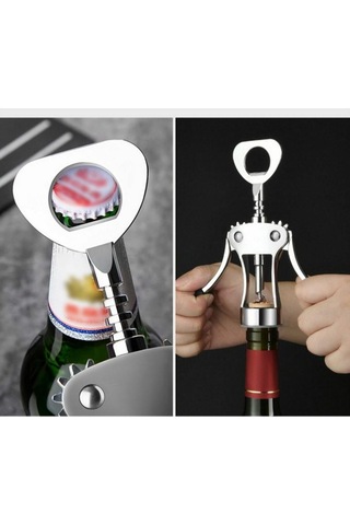 Zhltools Tirbuşon Şarap Açacağı Ve Şişe Açacağı Gümüş