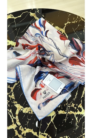 Maisa Maısa Buğu Mulberry İpek Eşarp Mavi 6493